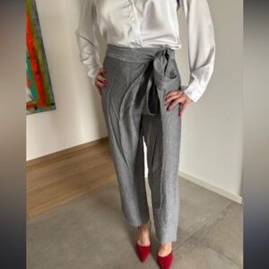 Nwot silver grey Zara crossover pants trousers formal blogger fav casual fall